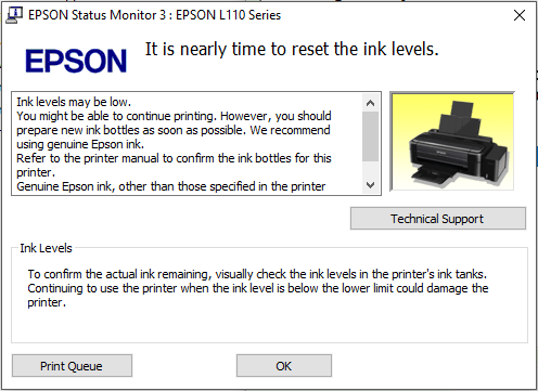 lampu indikator kedip L120 L360 - Mengatasi lampu indikator tinta nyala Printer Epson L110, L120, L210, L220, L300, L350, L360